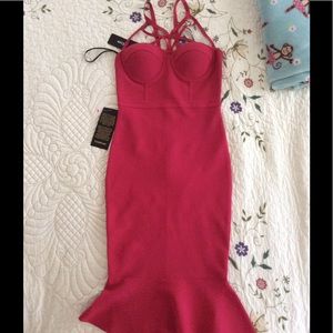 Bebe bandage midi dress